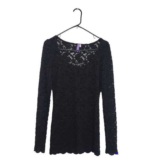 Emma & Sam Black Long Sleeves Lace Top Size Large - Picture 11 of 11